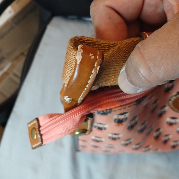 Vintage Fossil Coated Canvas & Leather Owl Print Crossbody Bag - Picture 6 of 7